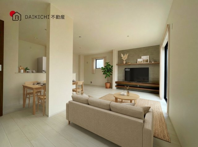 【居間・リビング】 | 加須市多門寺　Livele Garden.S　新築戸建　全6棟　6号棟 | ※CGで加工しています。※家具付き販売ではございません。								