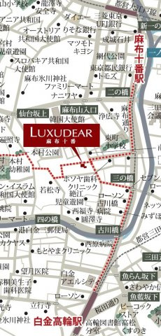 ラグディア麻布十番の地図