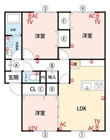 サンビレッジ久留米の間取り|使い勝手の良い間取りです♪