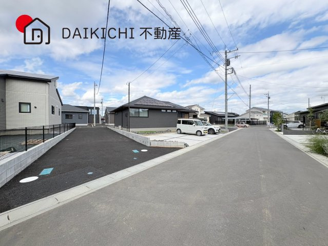 【前面道路含む現地写真】 | 加須市下高柳第3　CRADLE GARDEN　新築戸建　全3棟　2号棟