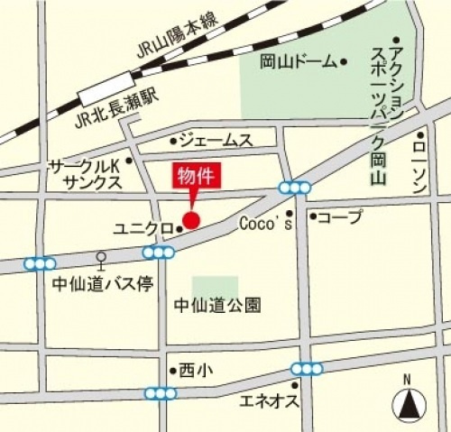 フォブール中仙道B棟の地図