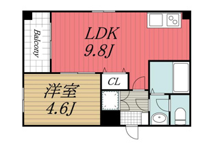 【間取り】 | Dear Court 稲毛海岸