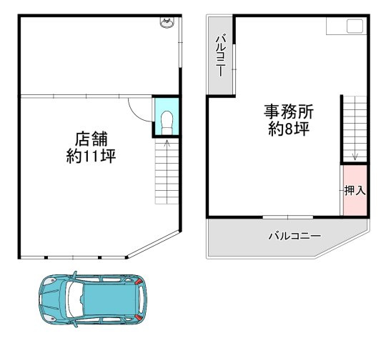 御厨東2丁目店舗の間取り