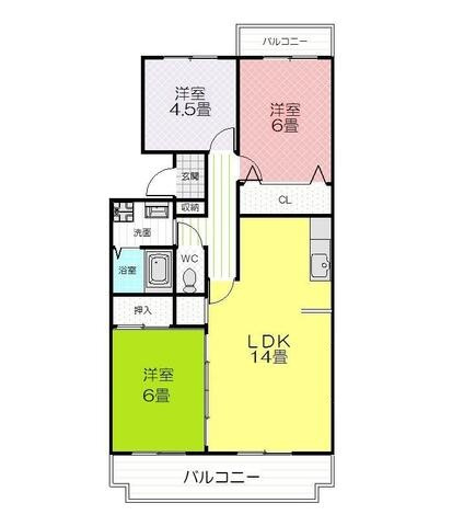 ラフィーネ草間の間取り