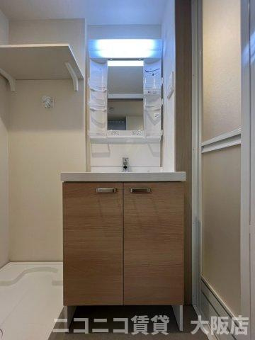 京都市伏見区深草南蓮池町のアパートの独立洗面台