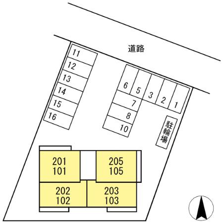 コンフォート椛 の区画図
