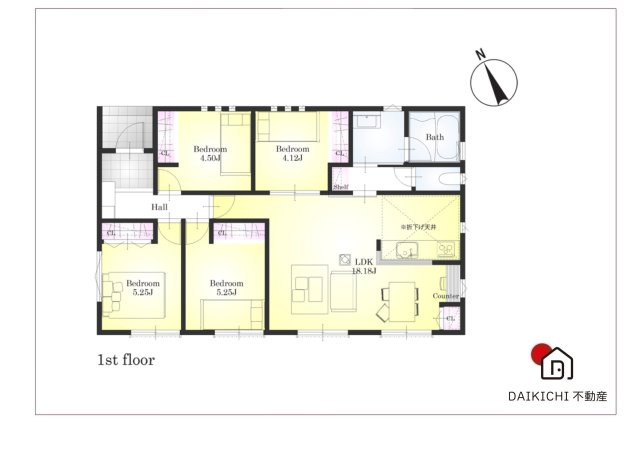 【間取り】 | 加須市上三俣1期　ピュアガーデン　新築戸建　全5棟　4号棟