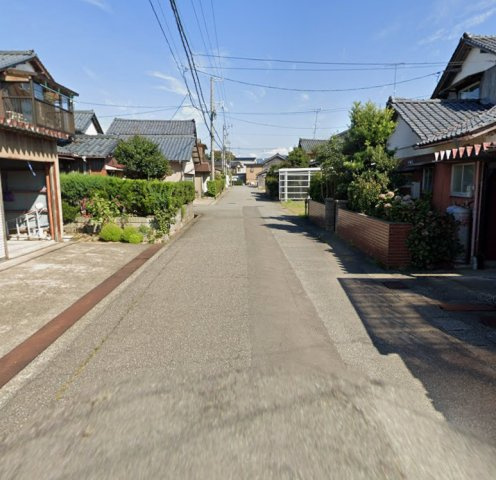 あわら市大溝１丁目　土地の前面道路含む現地写真