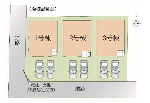 野田市上花輪6期　新築戸建　1号棟の区画図