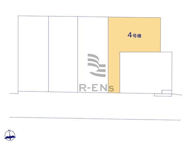 【区画図】 | 練馬区高松６丁目　新築戸建て　４号棟 | 光が丘駅徒歩5分の立地に全5棟が誕生です
