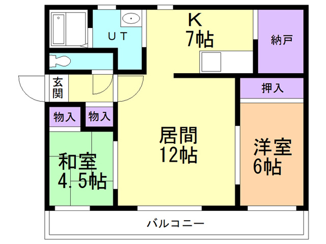 エルストファーゼ常盤Ⅱの間取り