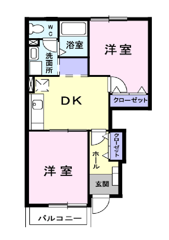 グリーン・ヒル　Ａの間取り|間取図