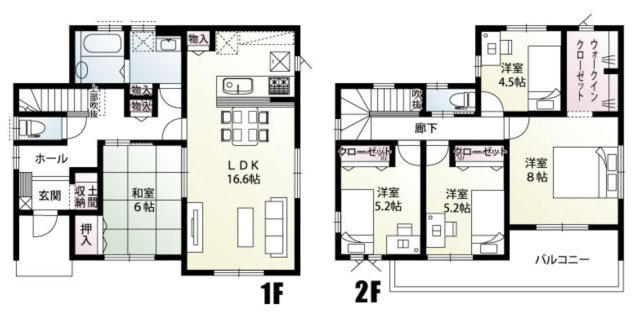 【間取り】 | 加須市北下新井　新築戸建　全5棟　3号棟