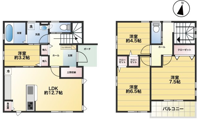 【間取り】 | 加須市騎西　中古戸建