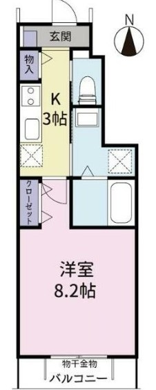 イン ビッグ 松原Ⅱの間取り