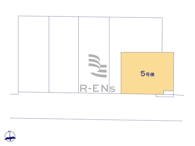 【区画図】 | 練馬区高松６丁目　新築戸建て　５号棟 | 光が丘駅徒歩5分の立地に全5棟が誕生です