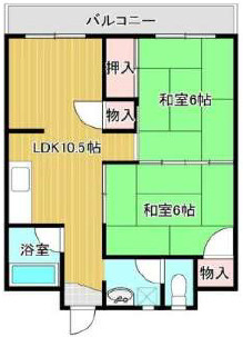 北九州市小倉北区　一棟マンションの間取り