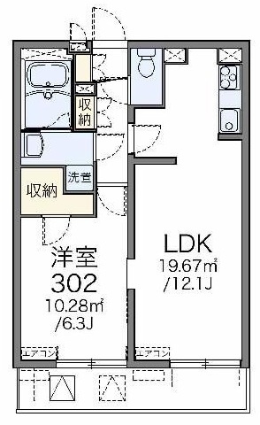 レオパレスルミエール　駒場東大の間取り