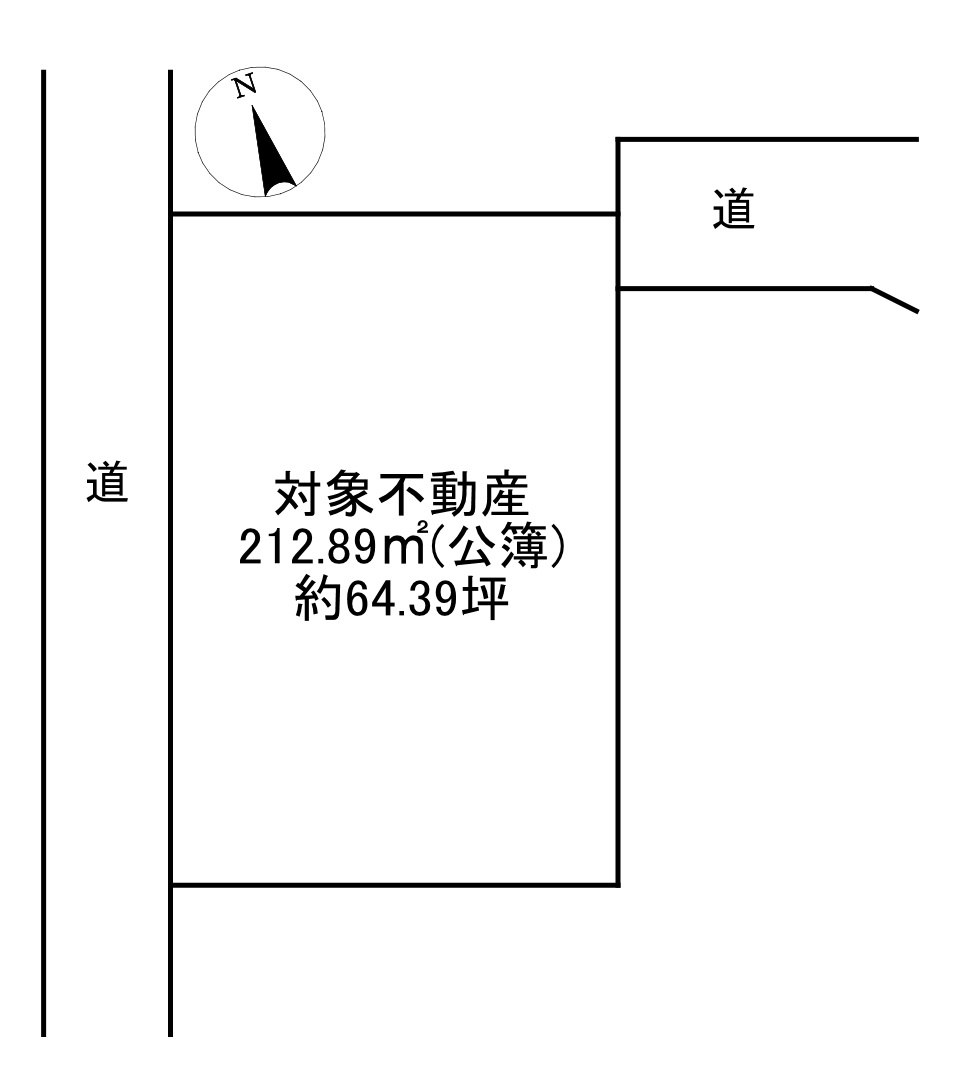 -三丁目不動産-　深谷市榛沢新田　売土地の土地図