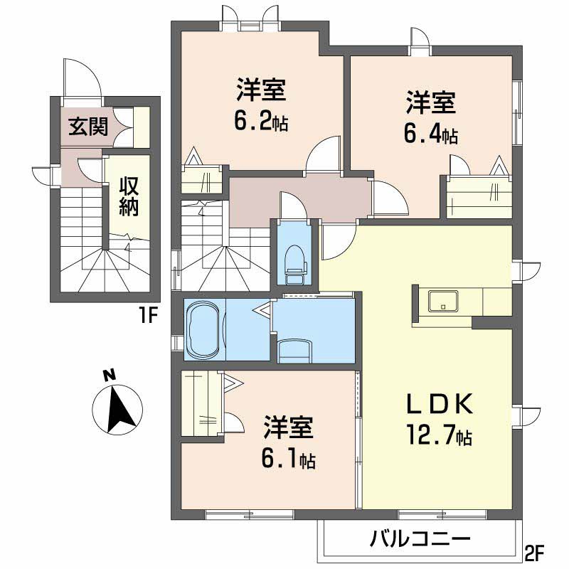 シャーメゾン　セラヴィ の間取り