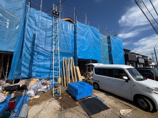 野田市上花輪6期　新築戸建　2号棟の前面道路含む現地写真