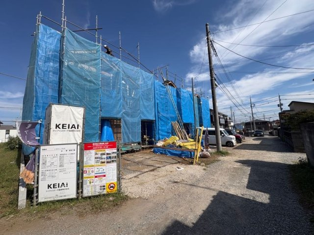 野田市上花輪6期　新築戸建　3号棟の前面道路含む現地写真
