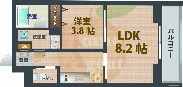 【間取り】 | パストラーレ豊玉 | 1LDKのお部屋です。