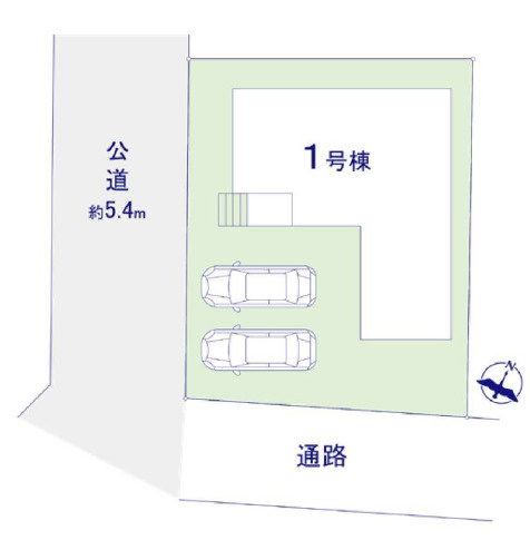 野田市上花輪7期　新築戸建　1号棟の区画図