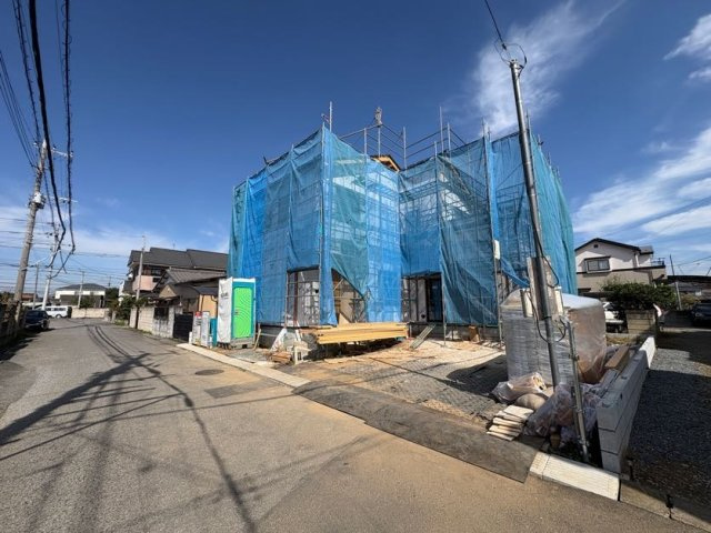 野田市上花輪7期　新築戸建　1号棟の前面道路含む現地写真