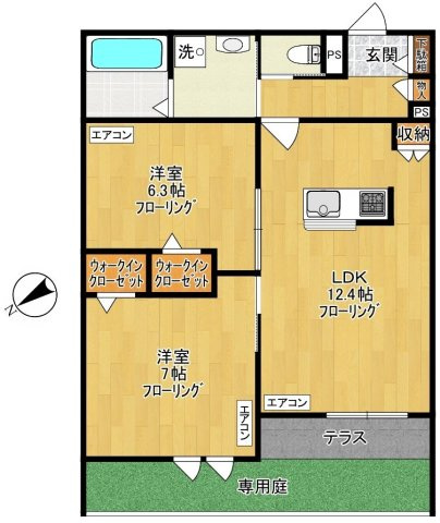 川崎市多摩区宿河原３丁目のアパートの間取り
