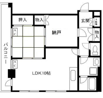 四谷グリーンマンションの間取り|間取りです。