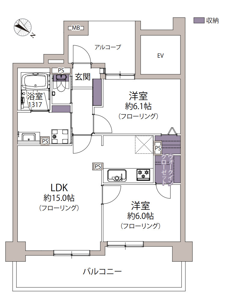 アンピール天神東の間取り