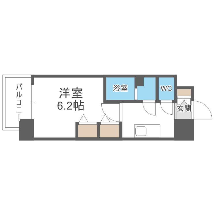 大阪市東成区深江南１丁目の賃貸マンションの間取り