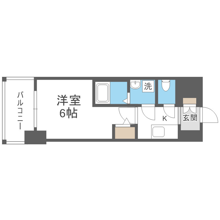 大阪市北区長柄中２丁目の賃貸マンションの間取り