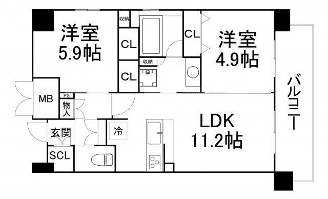 【間取り】 | セレニテ心斎橋グランデ
