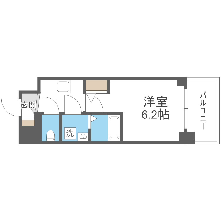 大阪市福島区海老江４丁目の賃貸マンションの間取り