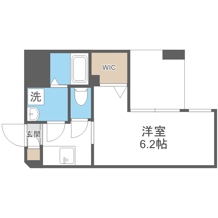 大阪市福島区海老江５丁目の賃貸マンションの間取り