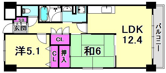 ケーフィル塚口の間取り