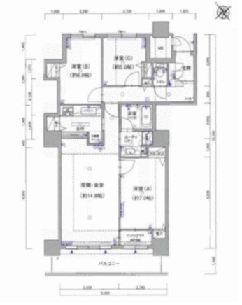 ヴェルビュタワー琴似の間取り