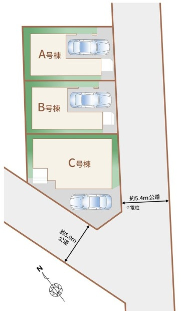 習志野市袖ケ浦１丁目１４番の区画図