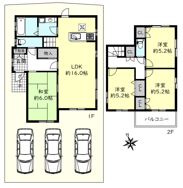 神戸市西区玉津町高津橋戸建の間取り