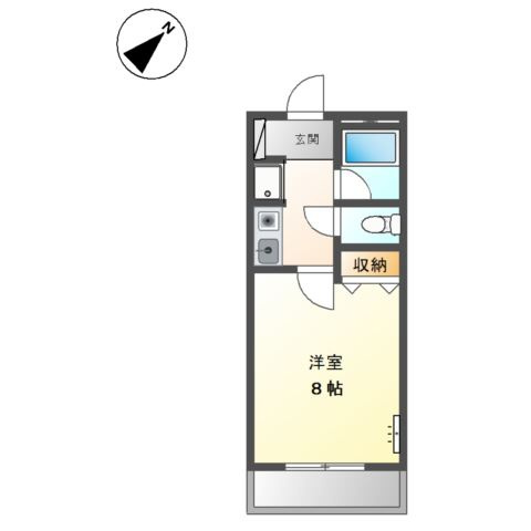 太宰府市国分２丁目のアパートの間取り