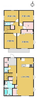 【間取り】 | 【仲介手数料無料！！】八王子市南陽台1丁目　新築戸建て（全1棟）1号棟　4780万円