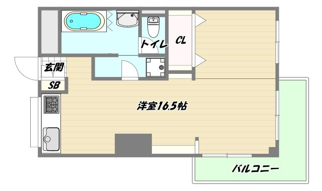 大阪市淀川区東三国６丁目の賃貸マンションの間取り