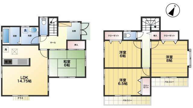 【間取り】 | 桶川市坂田西2丁目　中古戸建