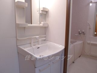 ファミールメゾンの洗面所|シャワー付き洗面化粧台