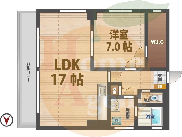 【間取り】 | 永和ビル高円寺 | 1LDKのお部屋です。