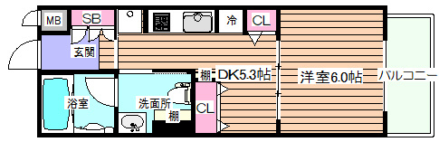 【間取り】 | アミティエ扇町公園