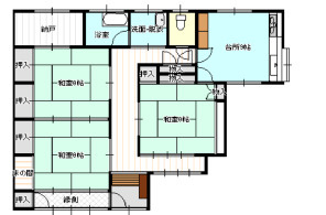 玉村町下新田　中古900の間取り