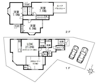 【間取り】 | 松園町戸建　